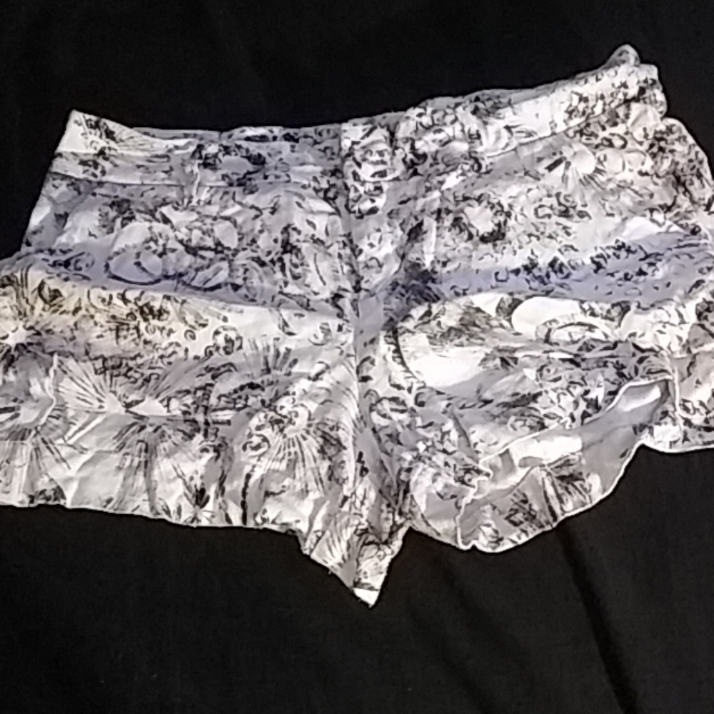 Black and white shorts